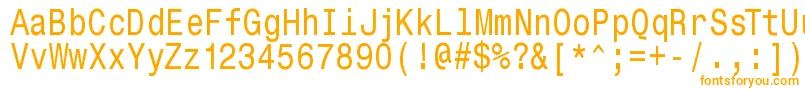 Шрифт Monospacetypewriter – оранжевые шрифты