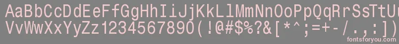 Шрифт Monospacetypewriter – розовые шрифты на сером фоне