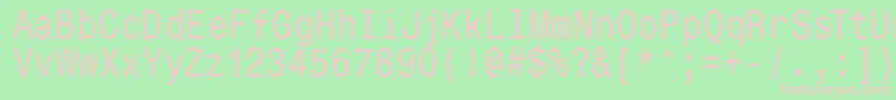 Monospacetypewriter Font – Pink Fonts on Green Background