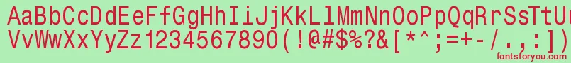 Monospacetypewriter Font – Red Fonts on Green Background