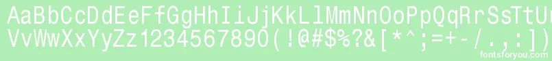 フォントMonospacetypewriter – 緑の背景に白い文字