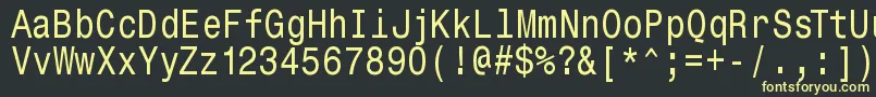 フォントMonospacetypewriter – 黒い背景に黄色の文字