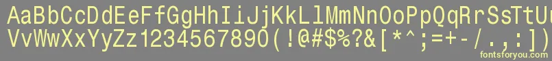 Police Monospacetypewriter – polices jaunes sur fond gris
