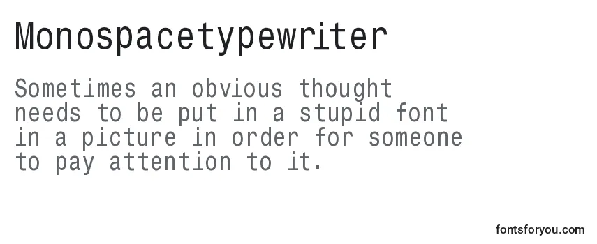 Monospacetypewriter Font