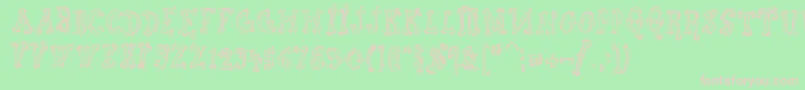 Szorakatenusz Font – Pink Fonts on Green Background