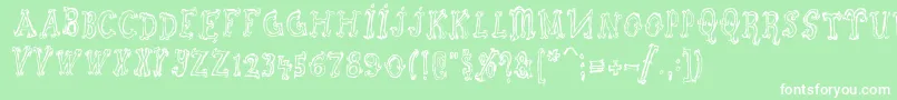 fuente Szorakatenusz – Fuentes Blancas Sobre Fondo Verde