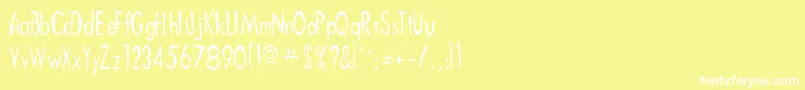 フォントDitnees – 黄色い背景に白い文字