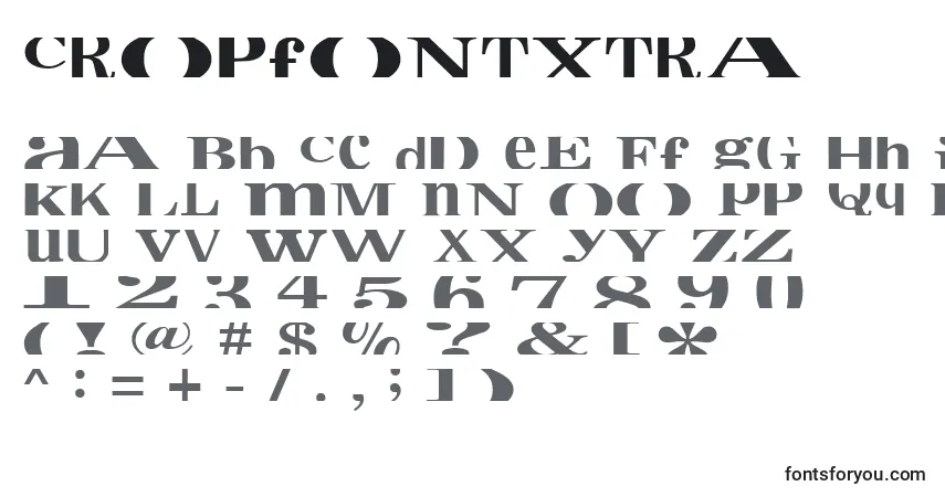 Czcionka Cropfontxtra – alfabet, cyfry, specjalne znaki