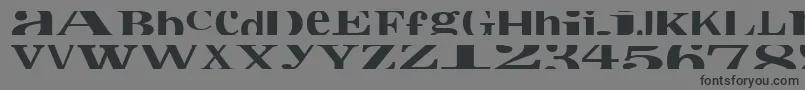 フォントCropfontxtra – 黒い文字の灰色の背景