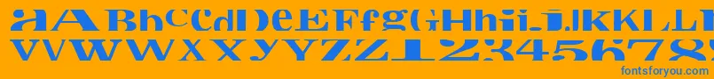 Подробнее о шрифте Cropfontxtra Шрифт Cropfontxtra – синие шрифты на оранжевом фоне