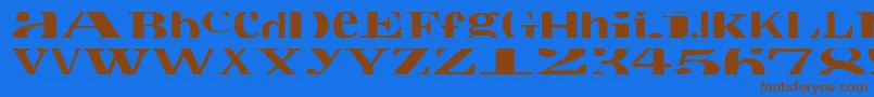 Cropfontxtra Font – Brown Fonts on Blue Background