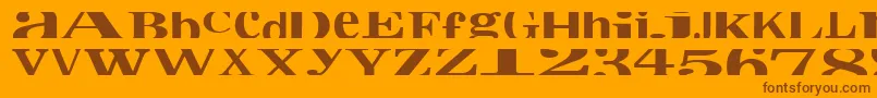 Fonte Cropfontxtra – fontes marrons em um fundo laranja