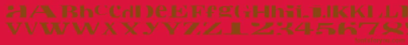 Cropfontxtra Font – Brown Fonts on Red Background