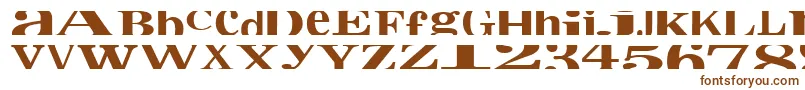 Cropfontxtra-Schriftart – Braune Schriften auf weißem Hintergrund