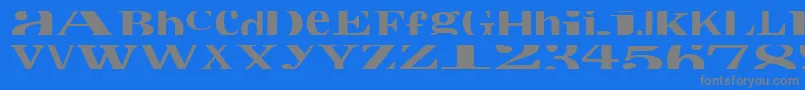 フォントCropfontxtra – 青い背景に灰色の文字