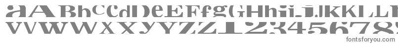 Cropfontxtra-fontti – harmaat kirjasimet valkoisella taustalla