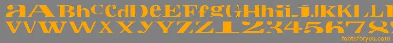 Cropfontxtra Font – Orange Fonts on Gray Background