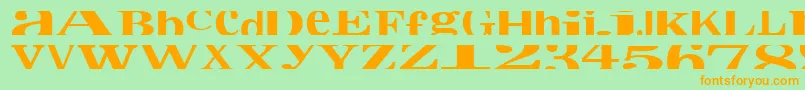 Cropfontxtra Font – Orange Fonts on Green Background