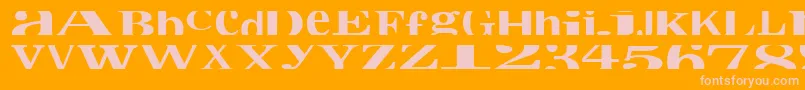 Cropfontxtra Font – Pink Fonts on Orange Background