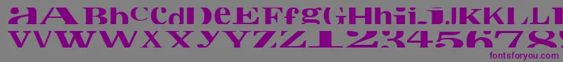 Cropfontxtra-Schriftart – Violette Schriften auf grauem Hintergrund