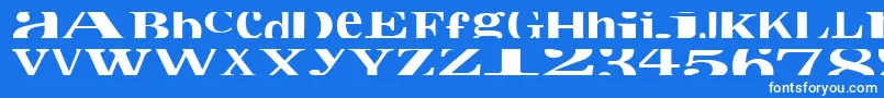 フォントCropfontxtra – 青い背景に白い文字