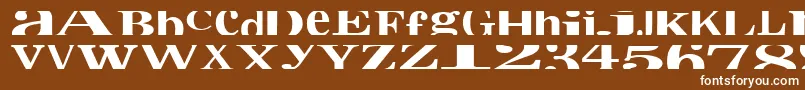 Czcionka Cropfontxtra – białe czcionki na brązowym tle