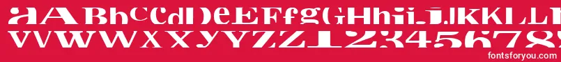 Cropfontxtra Font – White Fonts on Red Background