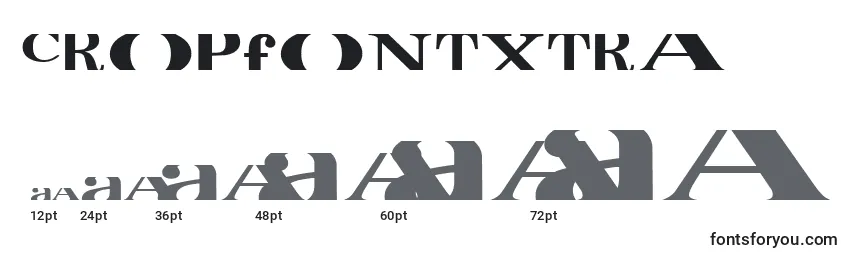 Größen der Schriftart Cropfontxtra