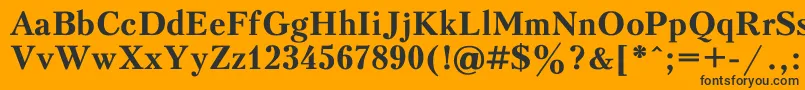 Peterbu1-Schriftart – Schwarze Schriften auf orangefarbenem Hintergrund
