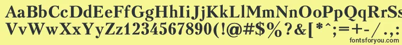 Peterbu1 Font – Black Fonts on Yellow Background