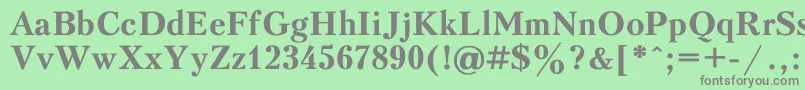 フォントPeterbu1 – 緑の背景に灰色の文字