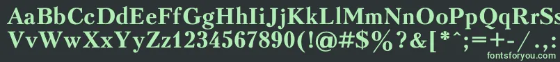 Шрифт Peterbu1 – зелёные шрифты на чёрном фоне