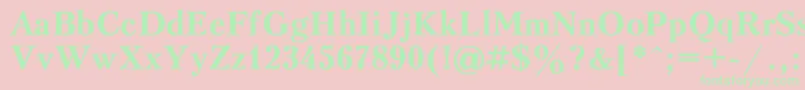 Peterbu1-Schriftart – Grüne Schriften auf rosa Hintergrund