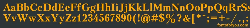 フォントPeterbu1 – 黒い背景にオレンジの文字