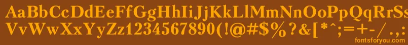 Peterbu1 Font – Orange Fonts on Brown Background