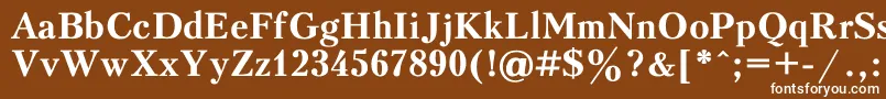 Шрифт Peterbu1 – белые шрифты на коричневом фоне