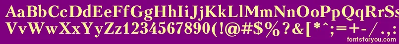 Peterbu1 Font – Yellow Fonts on Purple Background