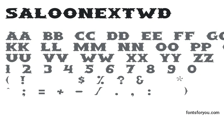 SaloonextWd-fontti – aakkoset, numerot, erikoismerkit