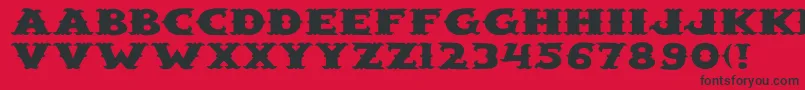 SaloonextWd Font – Black Fonts on Red Background