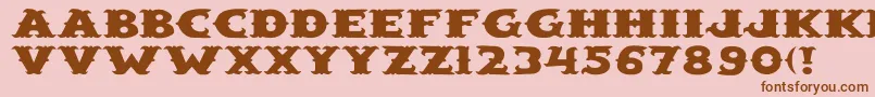 SaloonextWd Font – Brown Fonts on Pink Background