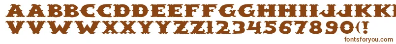 SaloonextWd-fontti – ruskeat fontit valkoisella taustalla