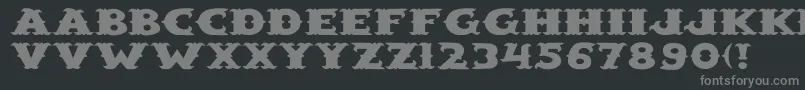 SaloonextWd-fontti – harmaat kirjasimet mustalla taustalla