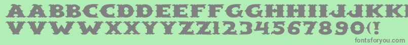 SaloonextWd Font – Gray Fonts on Green Background