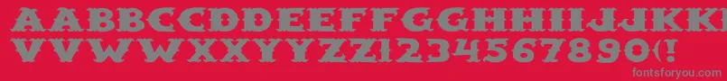 SaloonextWd Font – Gray Fonts on Red Background