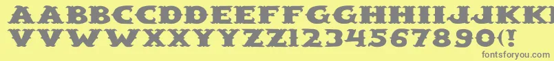 SaloonextWd Font – Gray Fonts on Yellow Background