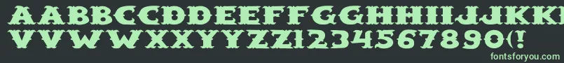 SaloonextWd Font – Green Fonts on Black Background