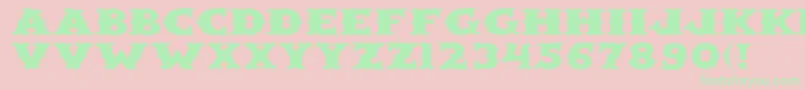 SaloonextWd Font – Green Fonts on Pink Background