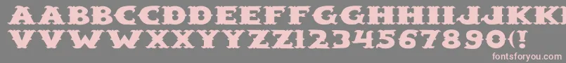 SaloonextWd-Schriftart – Rosa Schriften auf grauem Hintergrund