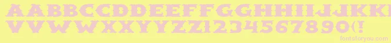 SaloonextWd Font – Pink Fonts on Yellow Background