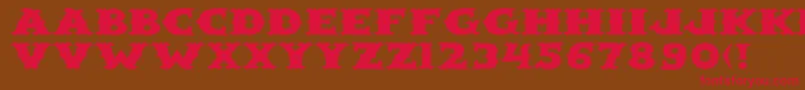 SaloonextWd Font – Red Fonts on Brown Background